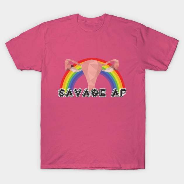 Savage Uterus T-Shirt by loudscape